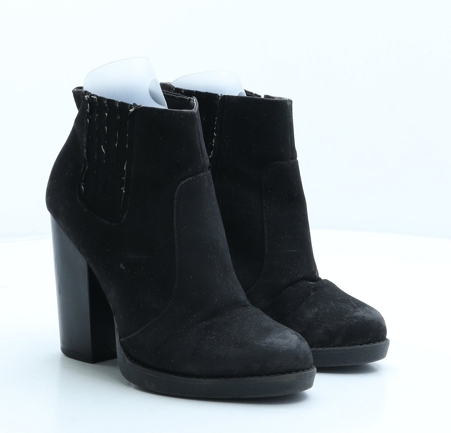 Zara Womens Black Suede Chelsea Boot UK 3 36