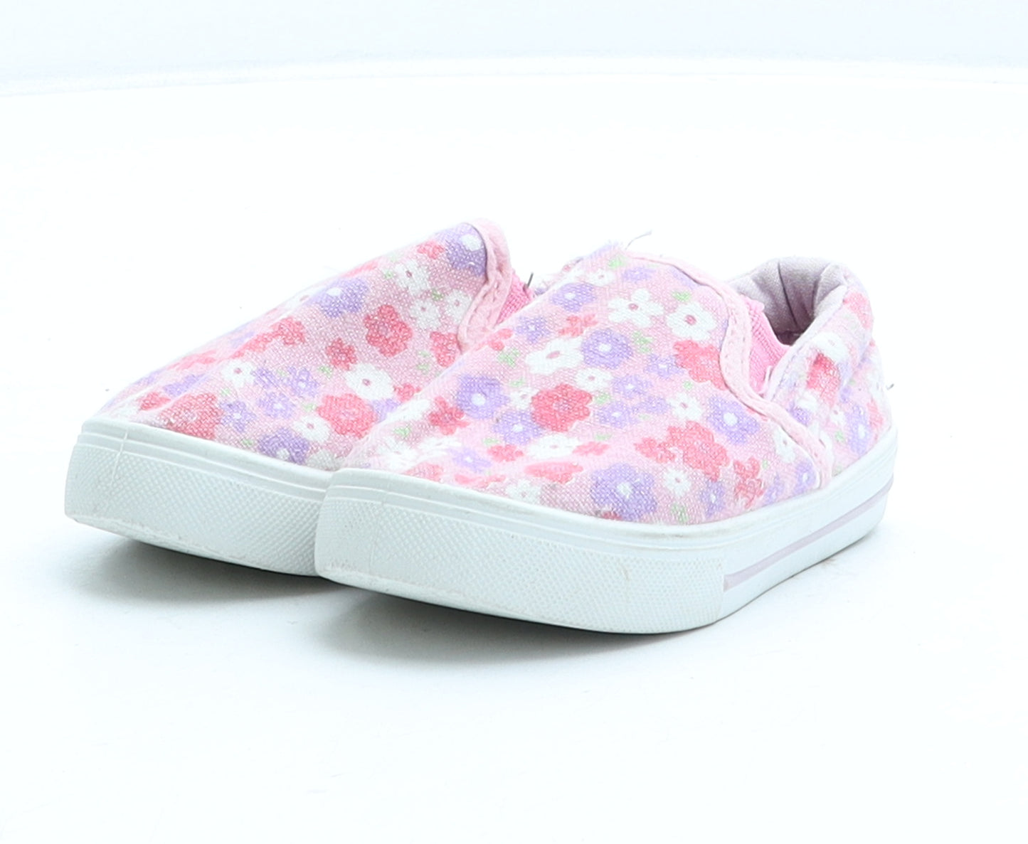 Young Dimension Girls Pink Floral Fabric Trainer UK 3