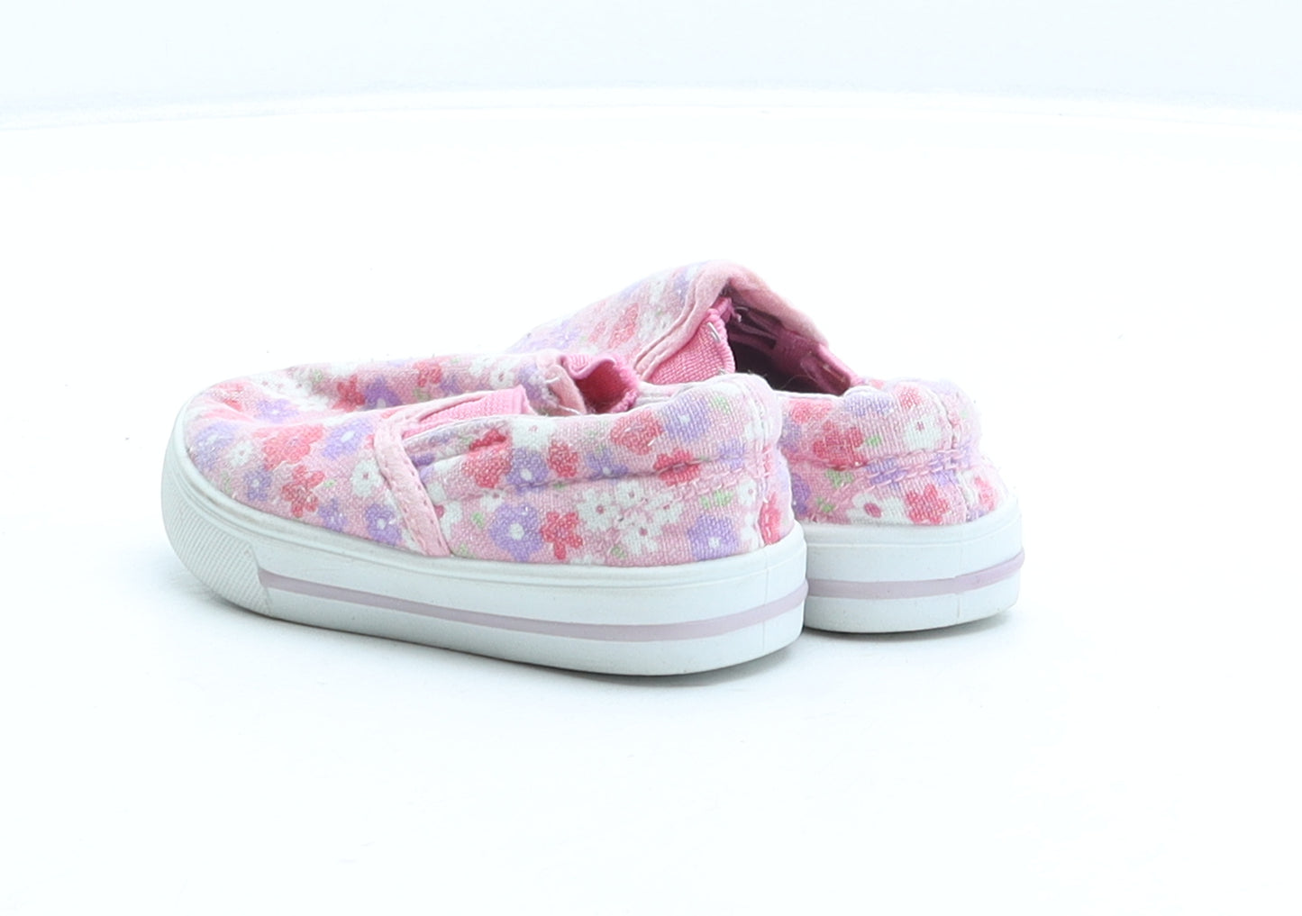 Young Dimension Girls Pink Floral Fabric Trainer UK 3