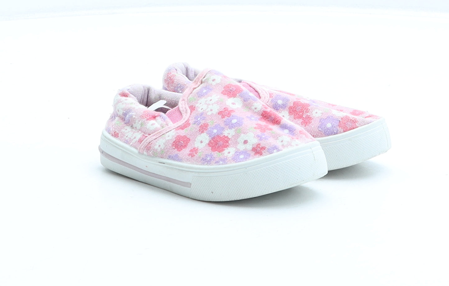 Young Dimension Girls Pink Floral Fabric Trainer UK 3