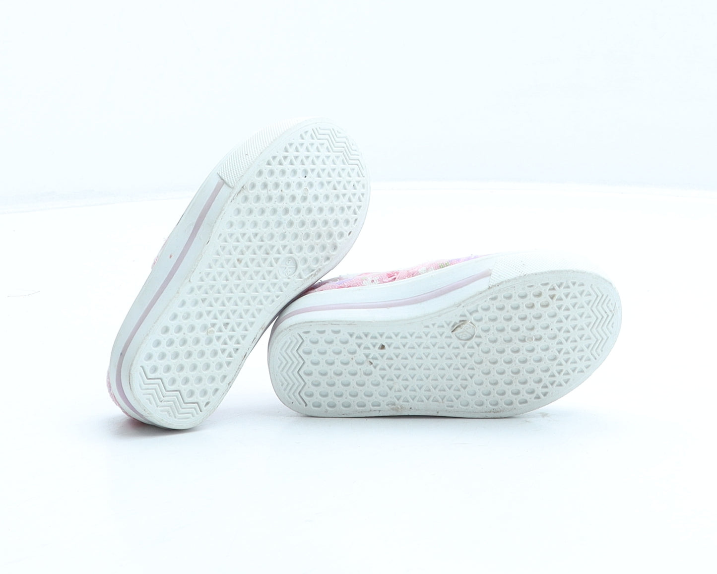 Young Dimension Girls Pink Floral Fabric Trainer UK 3