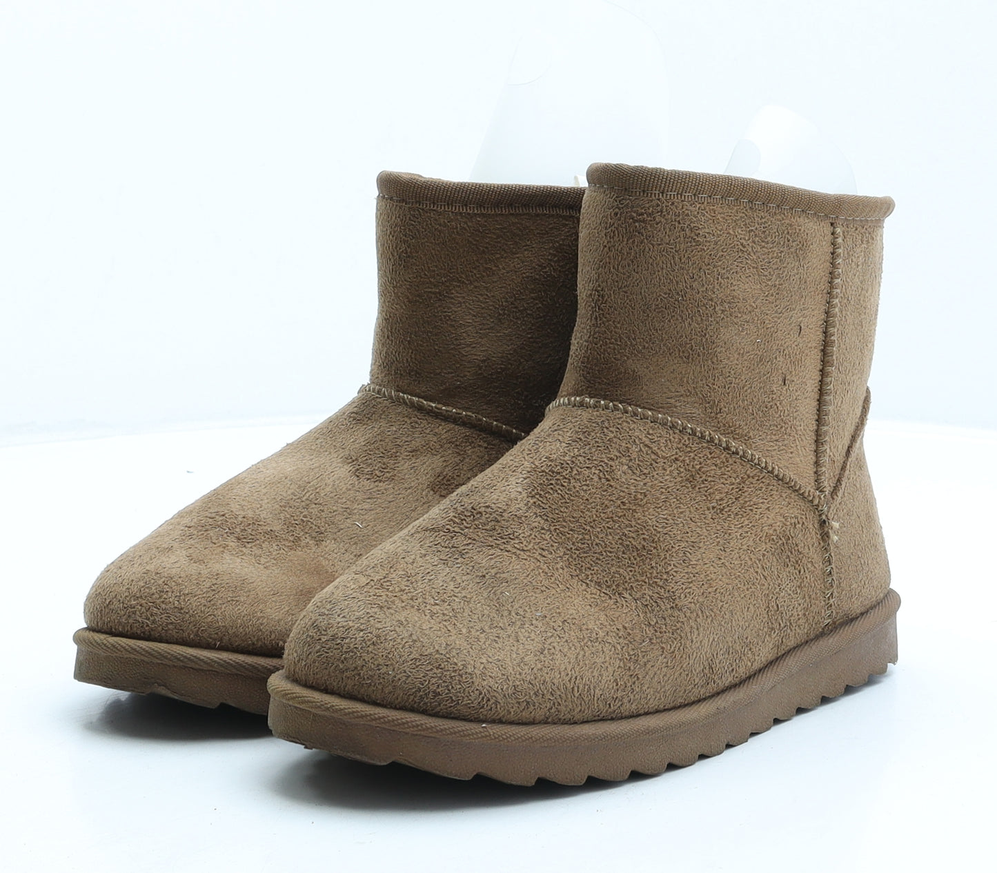 Preworn Girls Brown Suede Shearling Style Boot UK 3