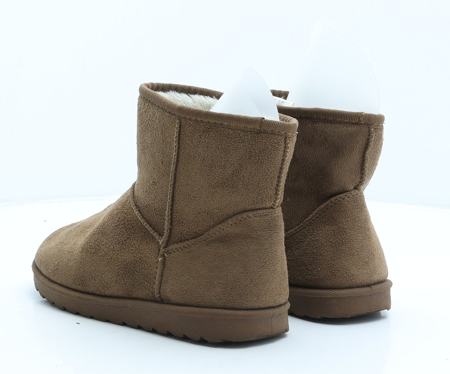 Preworn Girls Brown Suede Shearling Style Boot UK 3