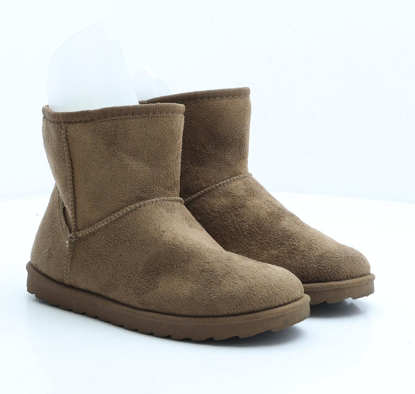 Preworn Girls Brown Suede Shearling Style Boot UK 3