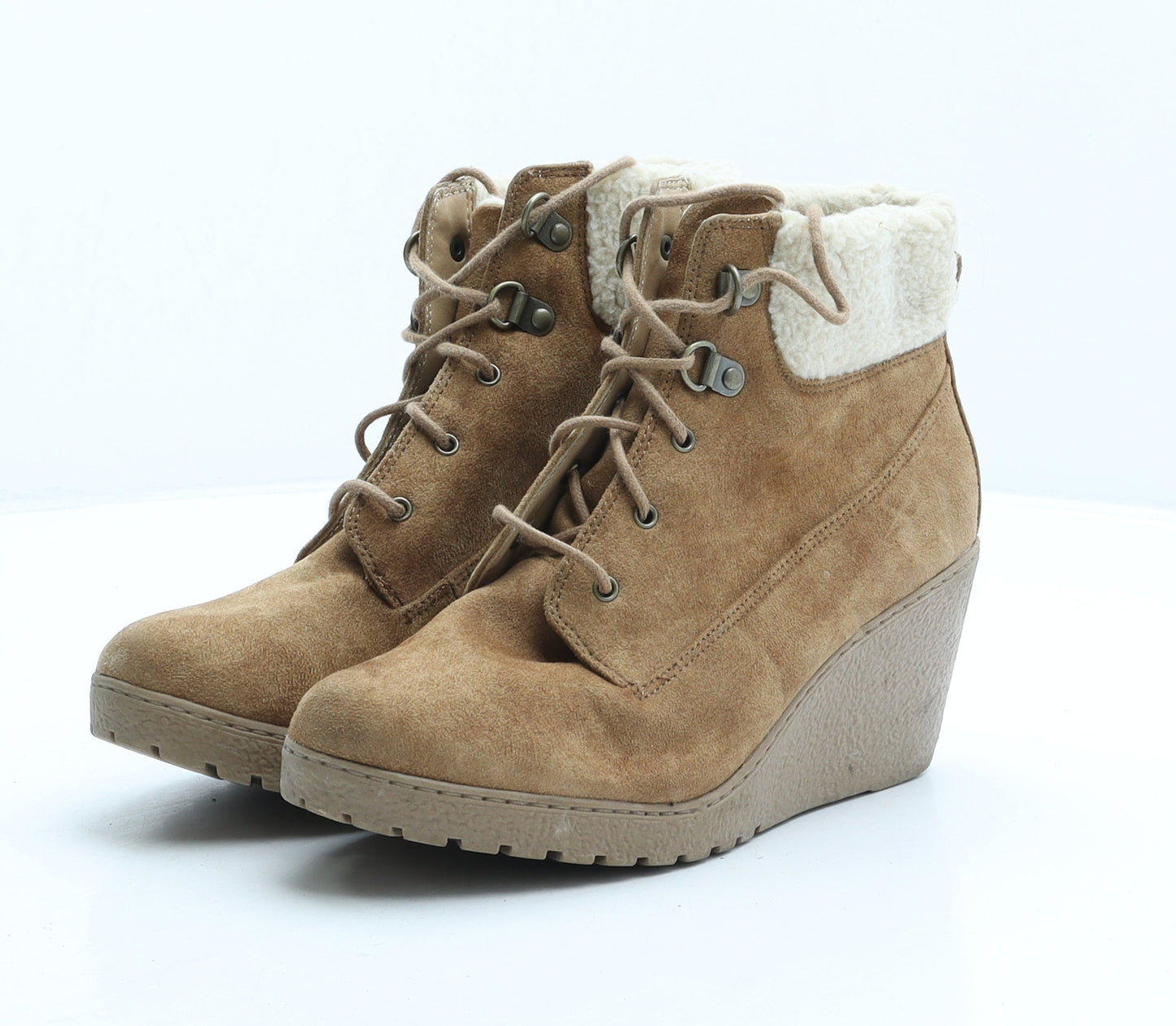 New Look Girls Brown Suede Bootie Boot UK 4