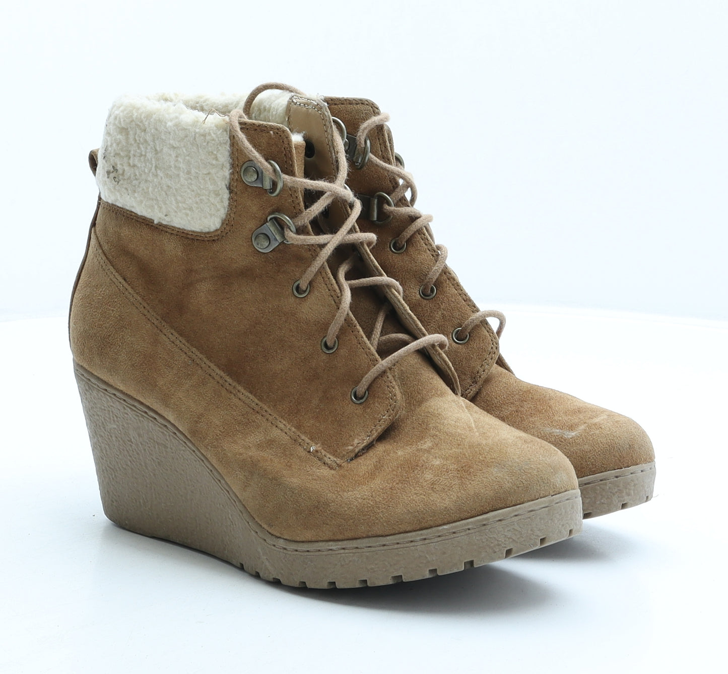 New Look Girls Brown Suede Bootie Boot UK 4