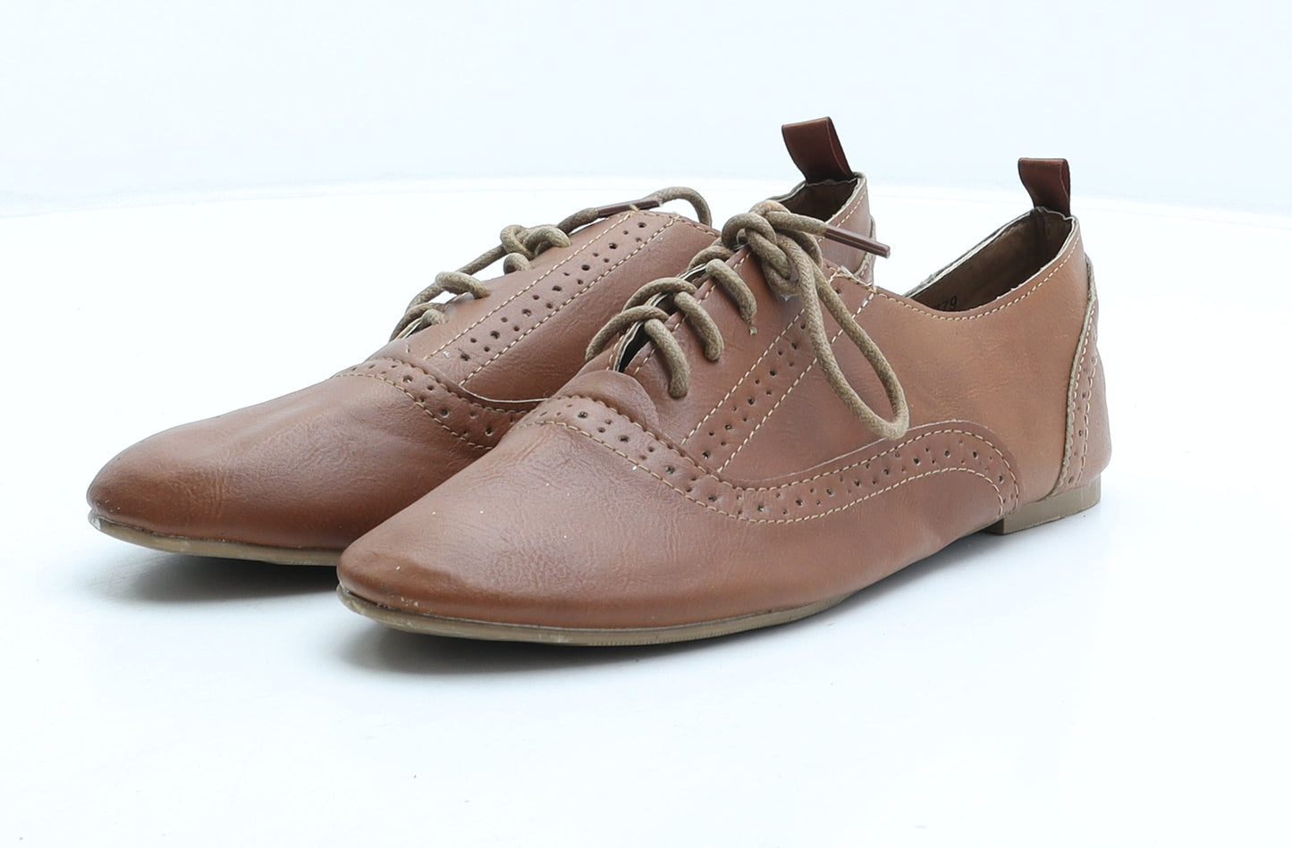 Atmosphere Womens Brown Synthetic Oxford Casual UK 5