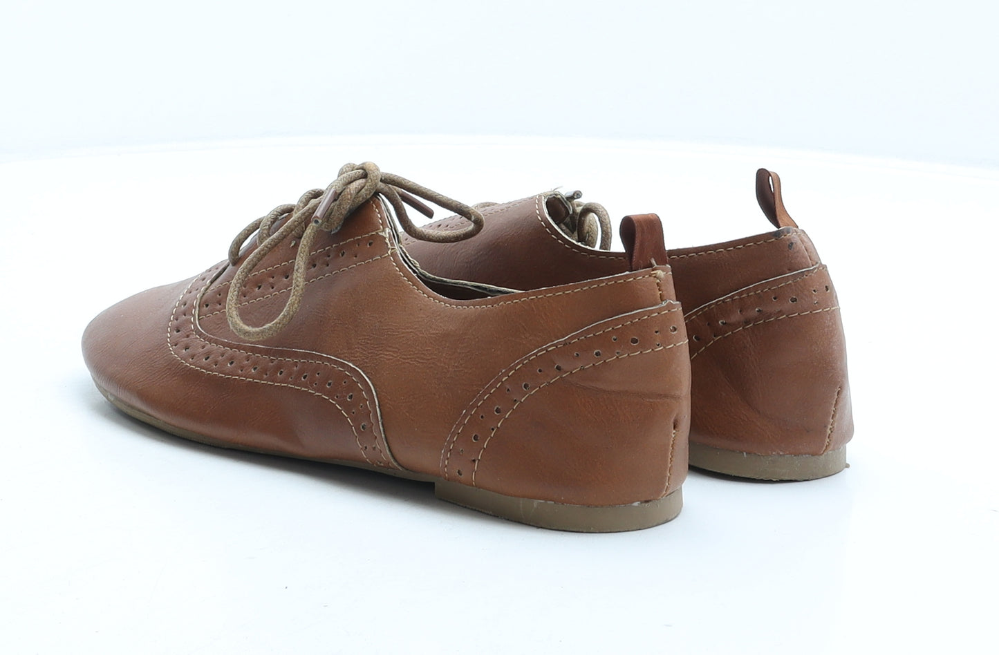 Atmosphere Womens Brown Synthetic Oxford Casual UK 5