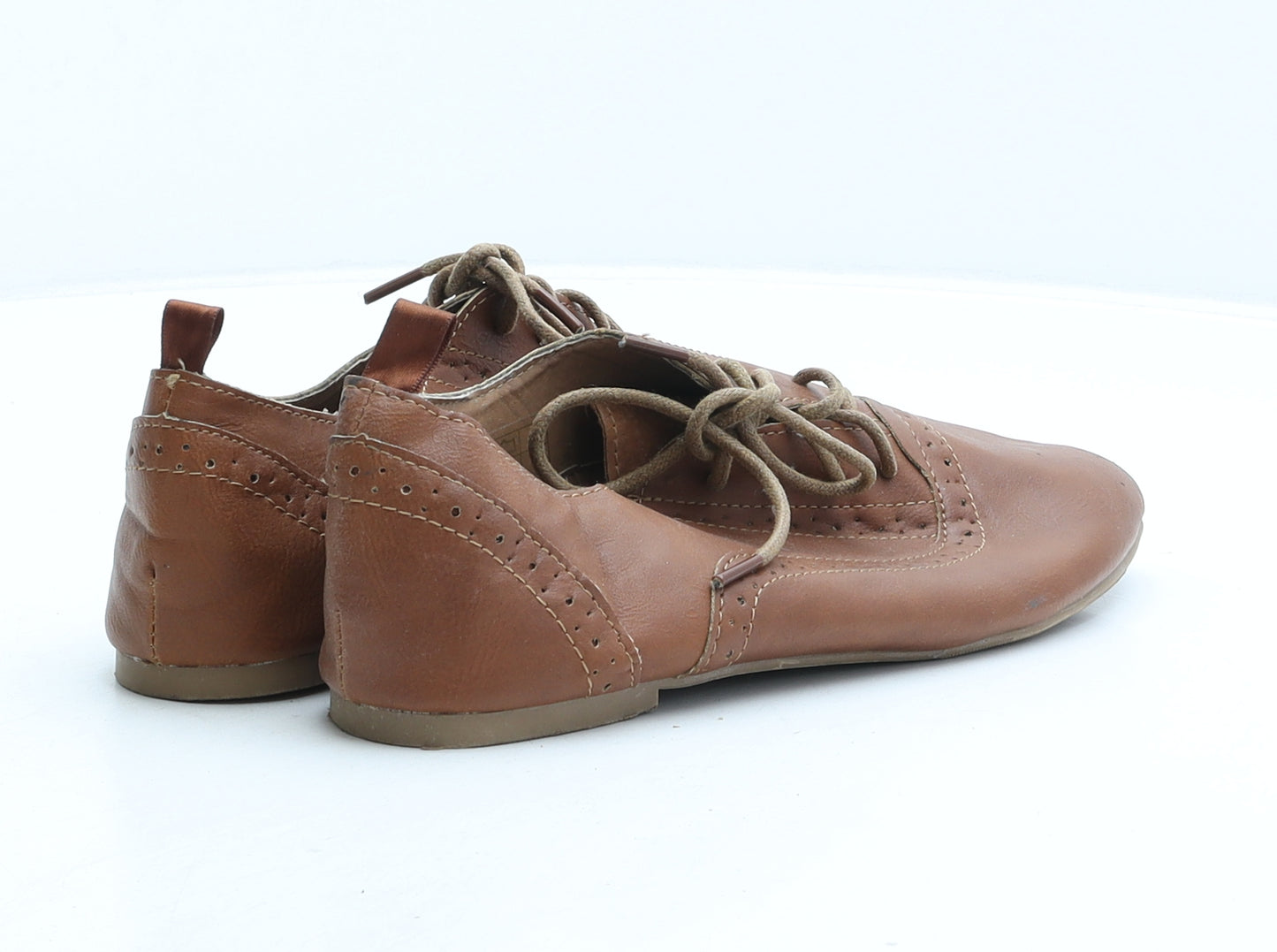 Atmosphere Womens Brown Synthetic Oxford Casual UK 5