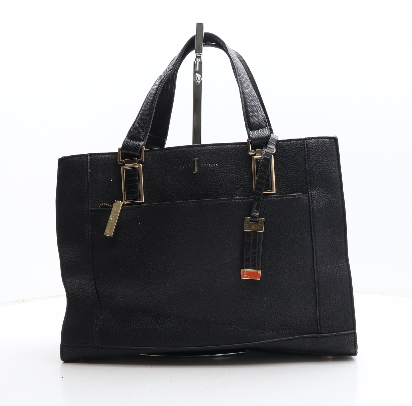 Jasper Conran Womens Black Polyethylene Top Handle Bag Size Medium