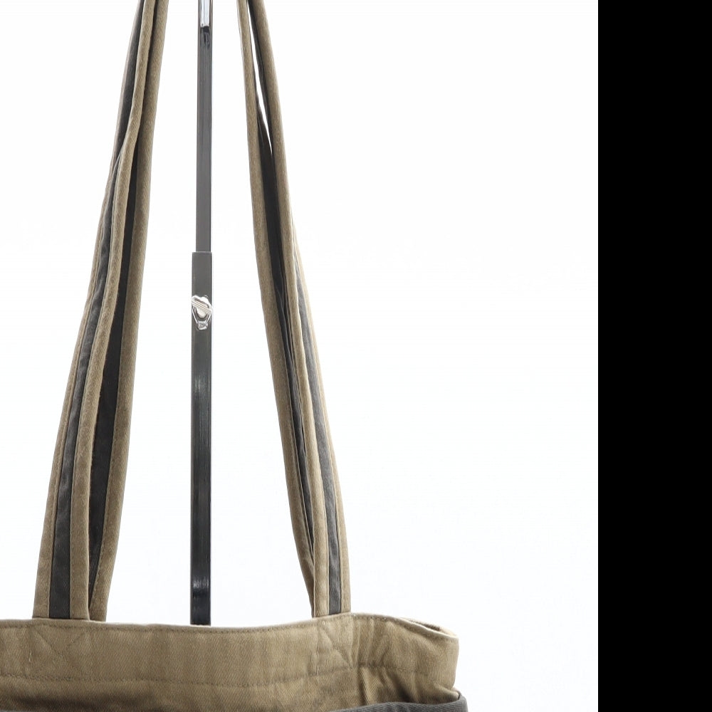 Aja Womens Brown Geometric Cotton Shoulder Bag Size Medium