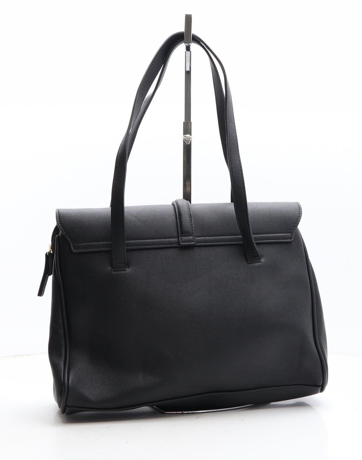 Pavers Womens Black Polyester Shoulder Bag Size Medium