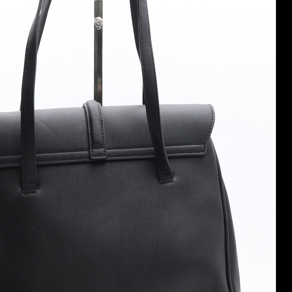 Pavers Womens Black Polyester Shoulder Bag Size Medium