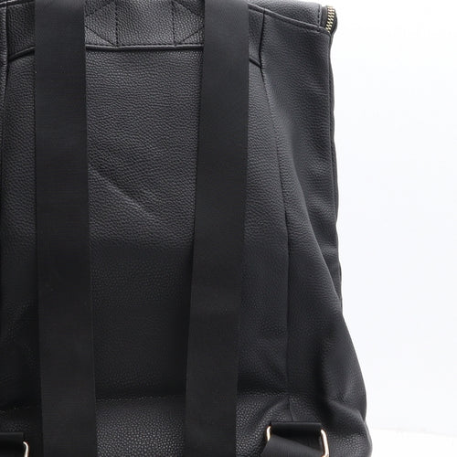 Preworn Womens Black Polyethylene Backpack Size Extra Large