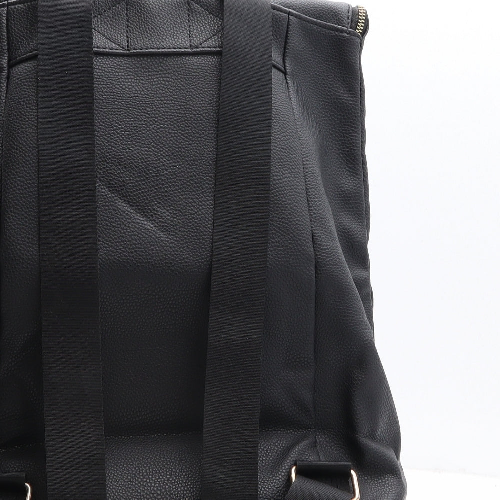 Preworn Womens Black Polyethylene Backpack Size Extra Large