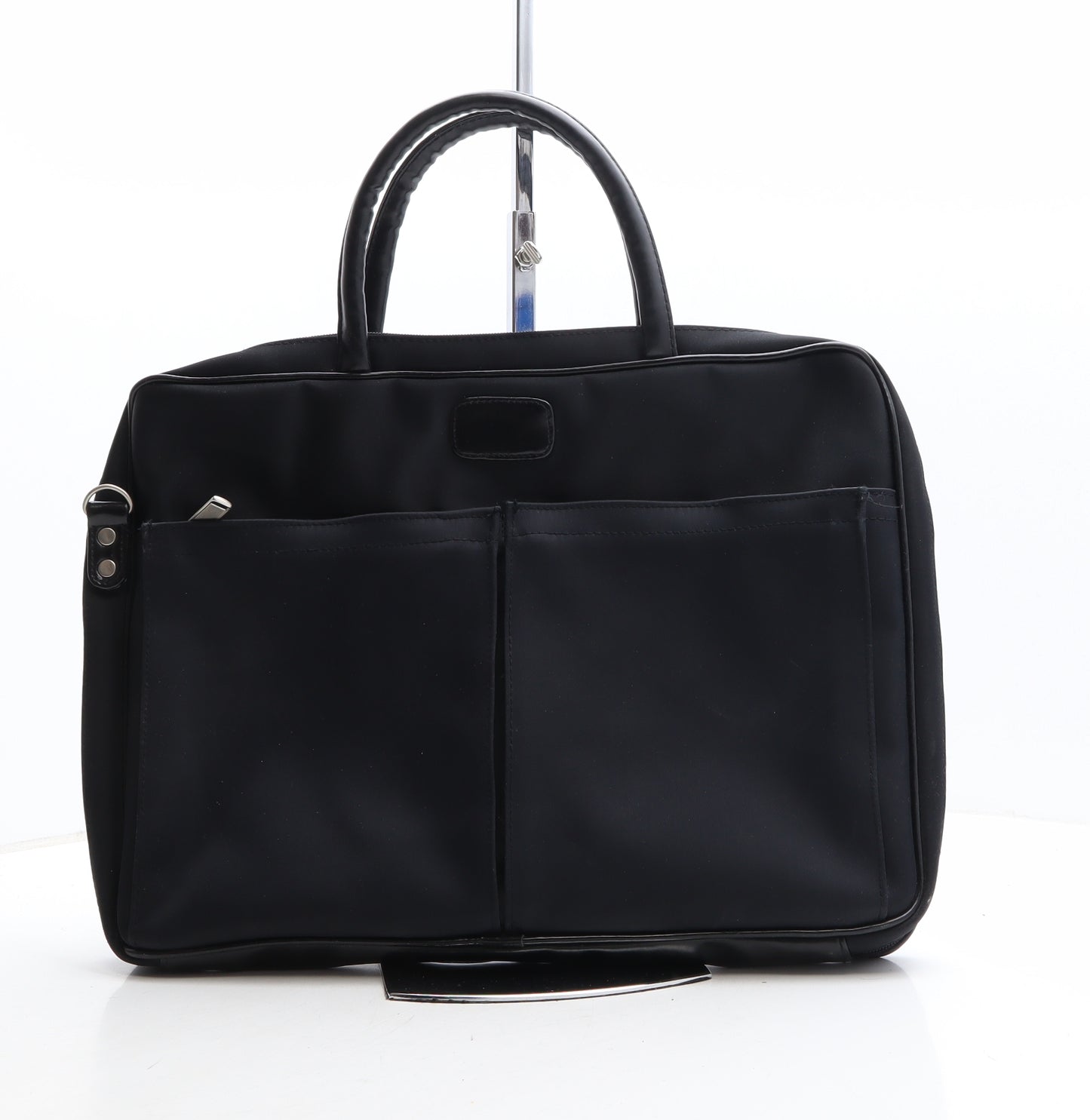 L S Geiorgie Womens Black Polyester Top Handle Bag Size Large