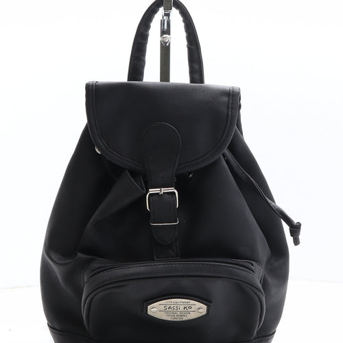 Sassi Ko Womens Black Polyethylene Backpack Size Small