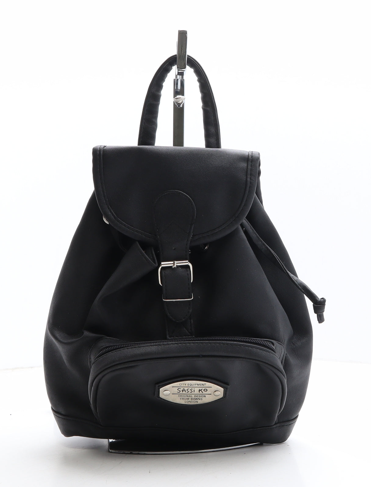 Sassi Ko Womens Black Polyethylene Backpack Size Small