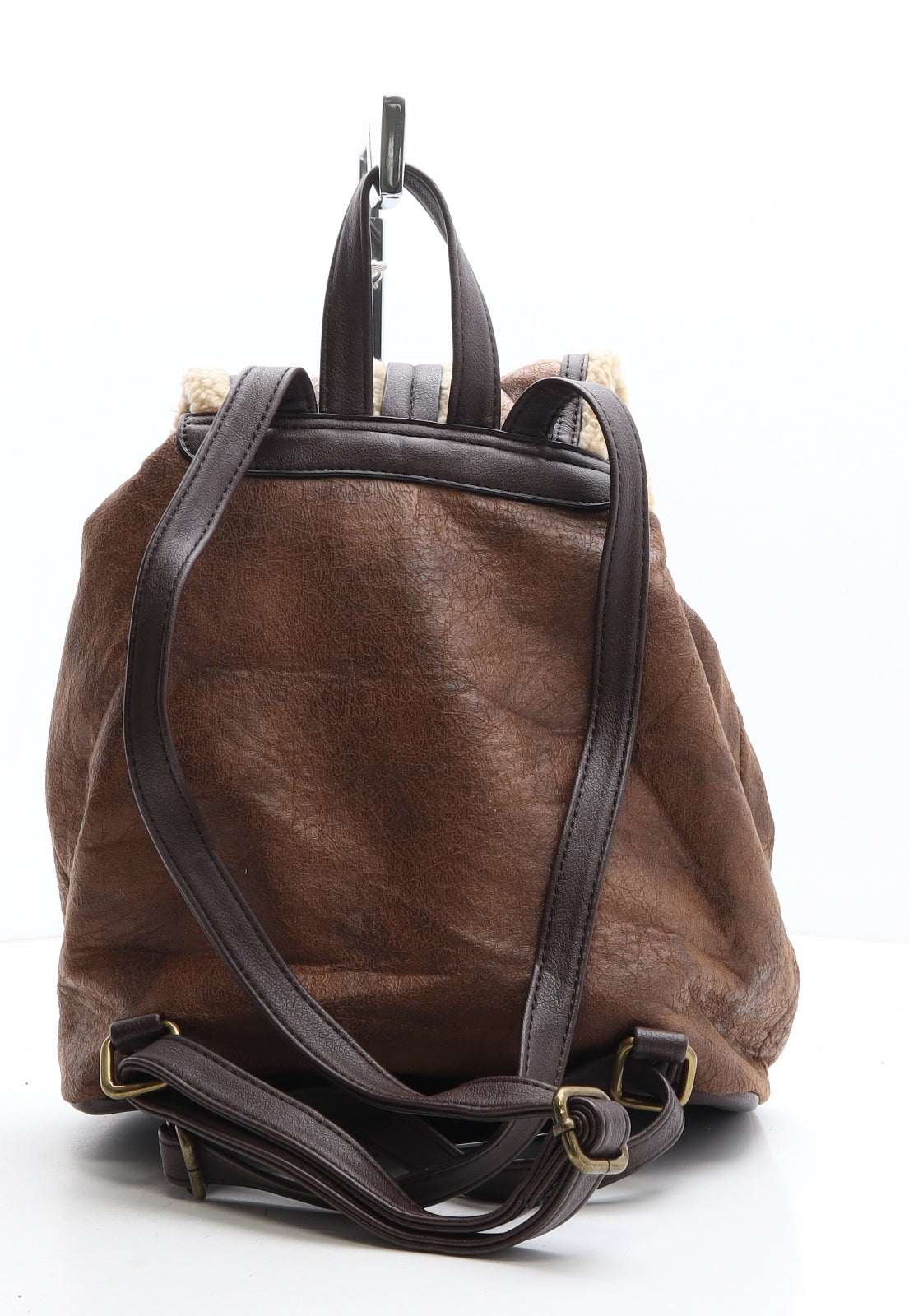 Marks and Spencer Womens Brown Polyethylene Backpack Size Medium