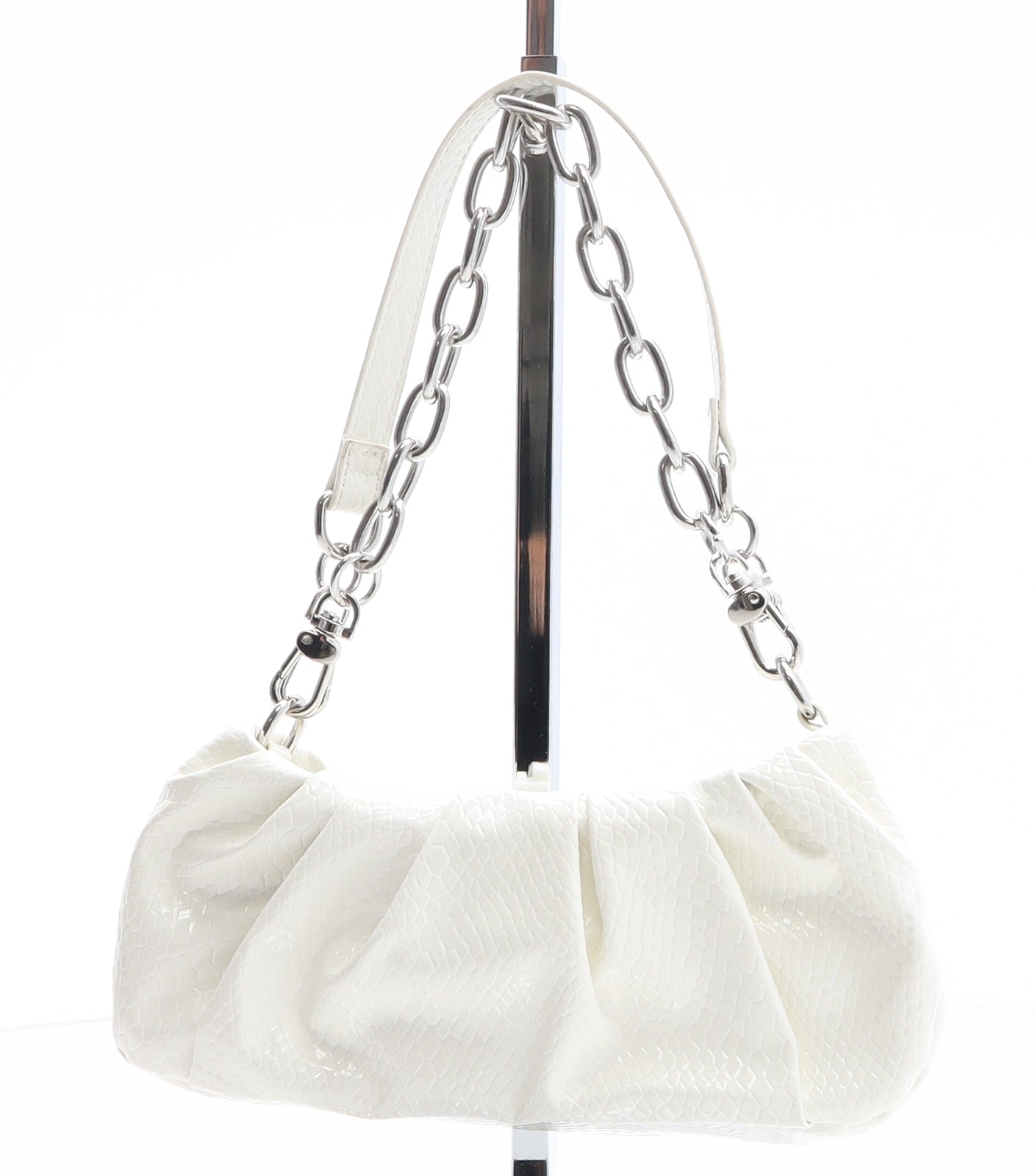 ASOS Womens White Animal Print Polyethylene Top Handle Bag Size Micro