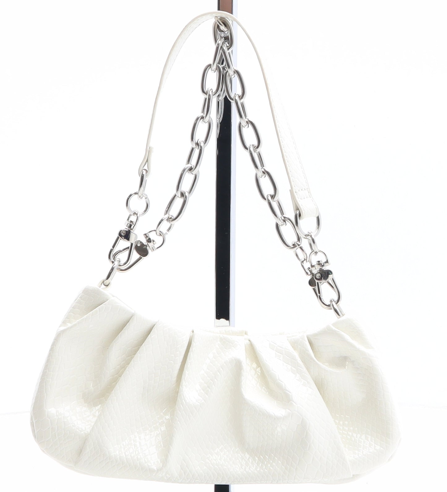 ASOS Womens White Animal Print Polyethylene Top Handle Bag Size Micro