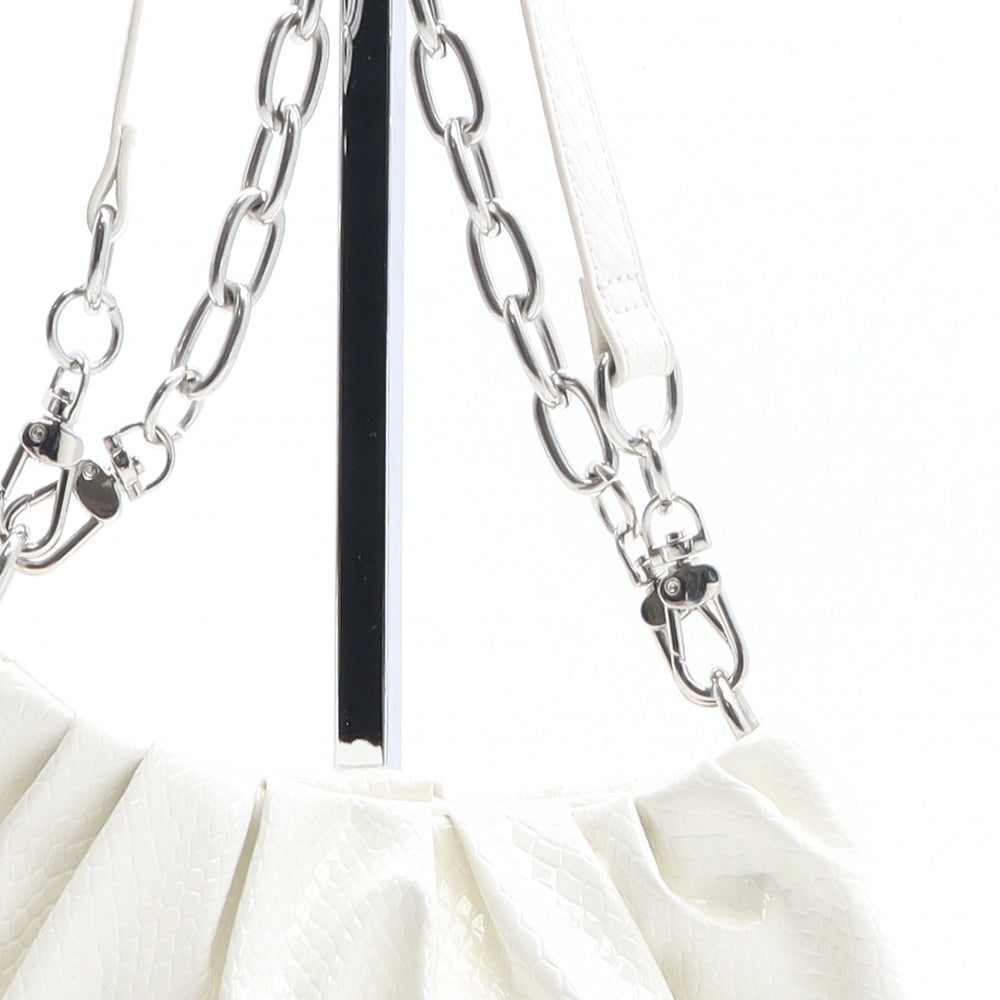 ASOS Womens White Animal Print Polyethylene Top Handle Bag Size Micro