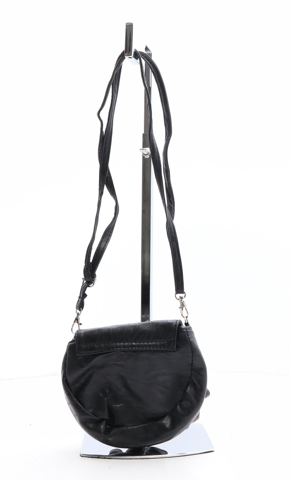 Preworn Womens Black Polyethylene Clutch Size Micro - Rose