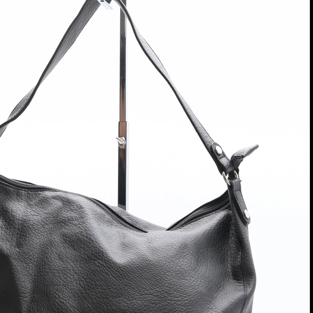 F&F Womens Black Polyethylene Shoulder Bag Size Large