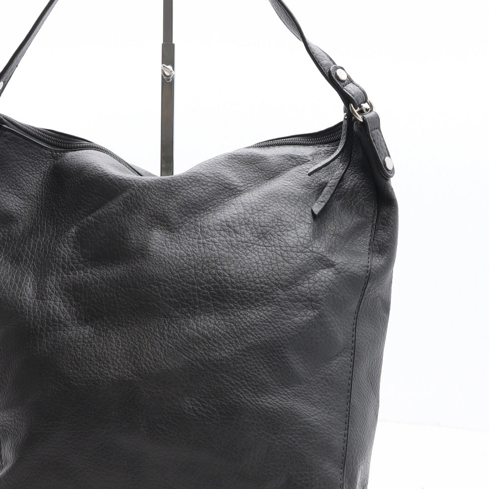 F&F Womens Black Polyethylene Shoulder Bag Size Large