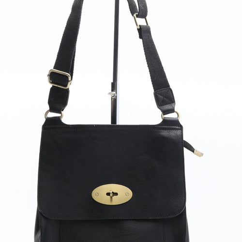 Preworn Womens Black Polyethylene Crossbody Size Small