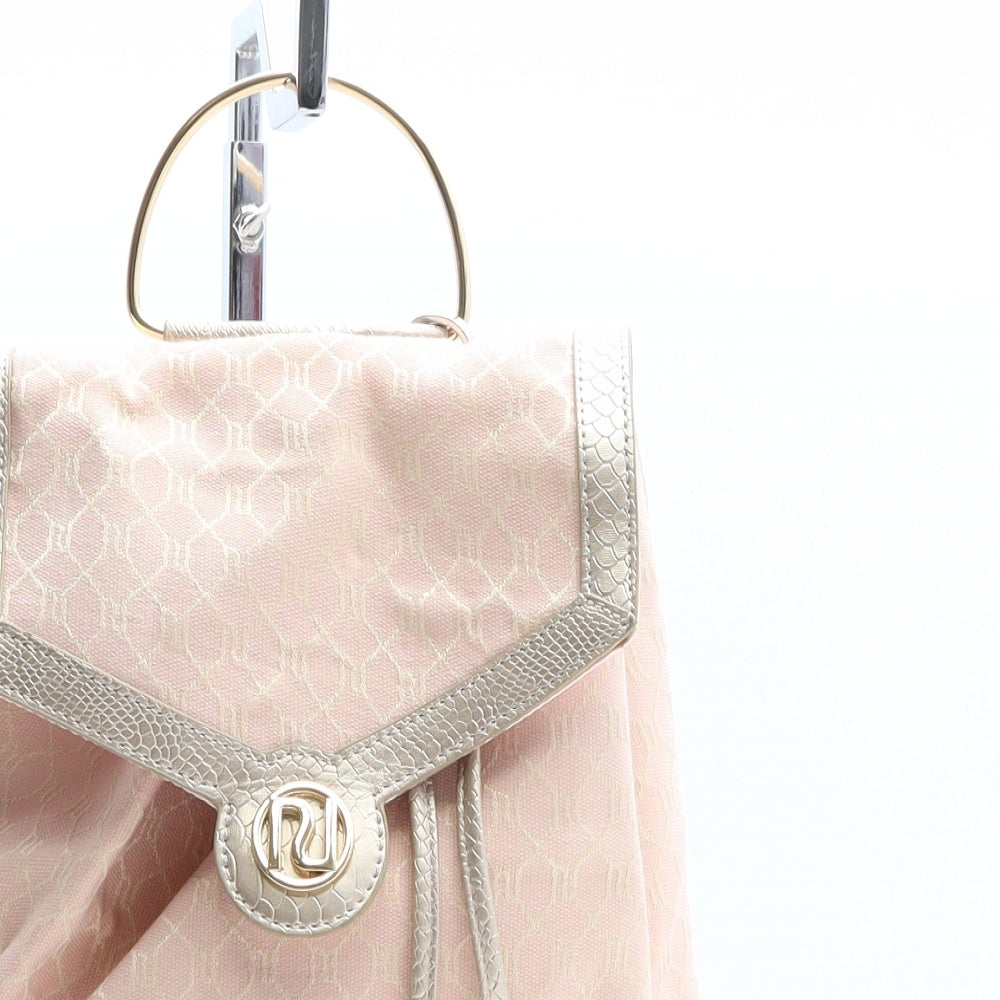 River Island Womens Pink Geometric Polyester Backpack Size Medium