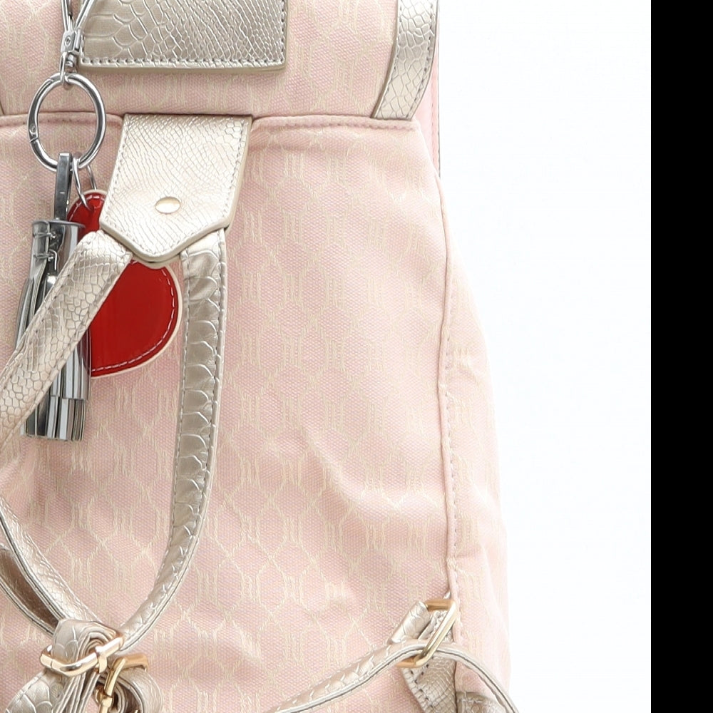 River Island Womens Pink Geometric Polyester Backpack Size Medium