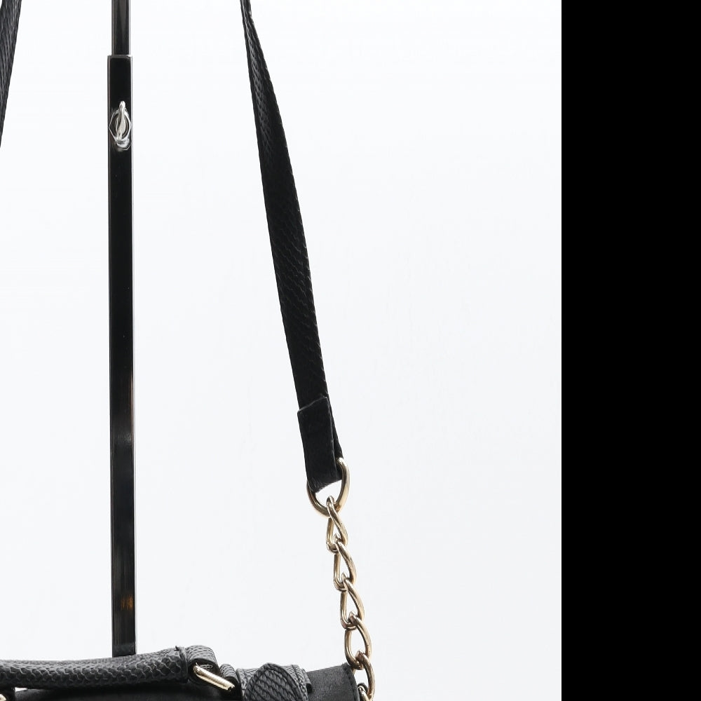 River Island Womens Black Polyurethane Satchel Size Small