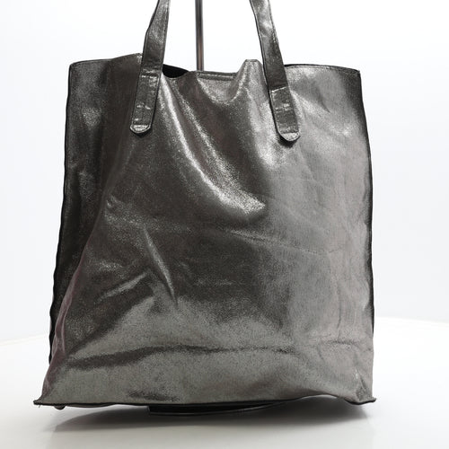 Atmosphere Womens Silver Polyurethane Top Handle Bag Size Large
