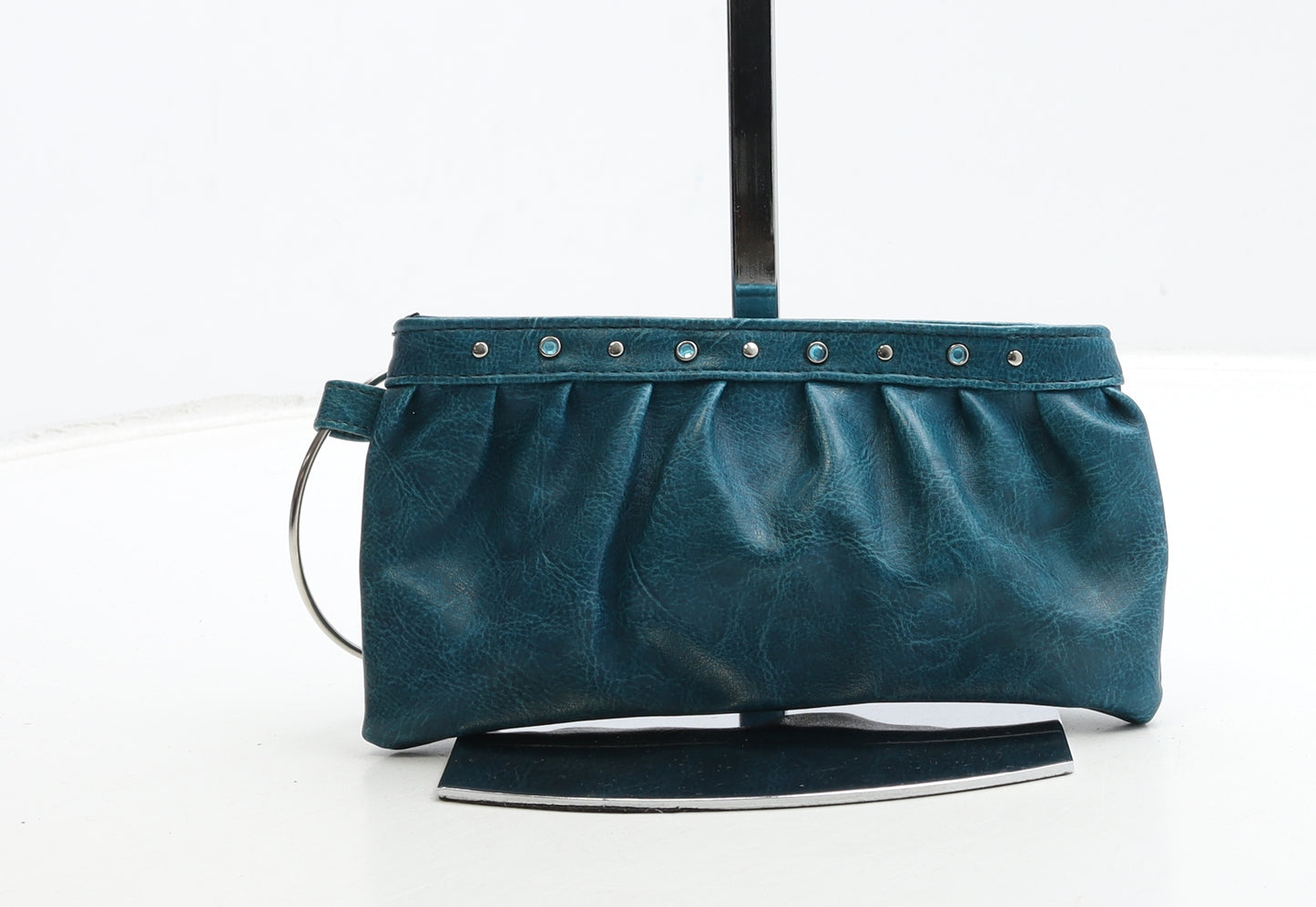 New Look Womens Blue Polyurethane Clutch Size Small