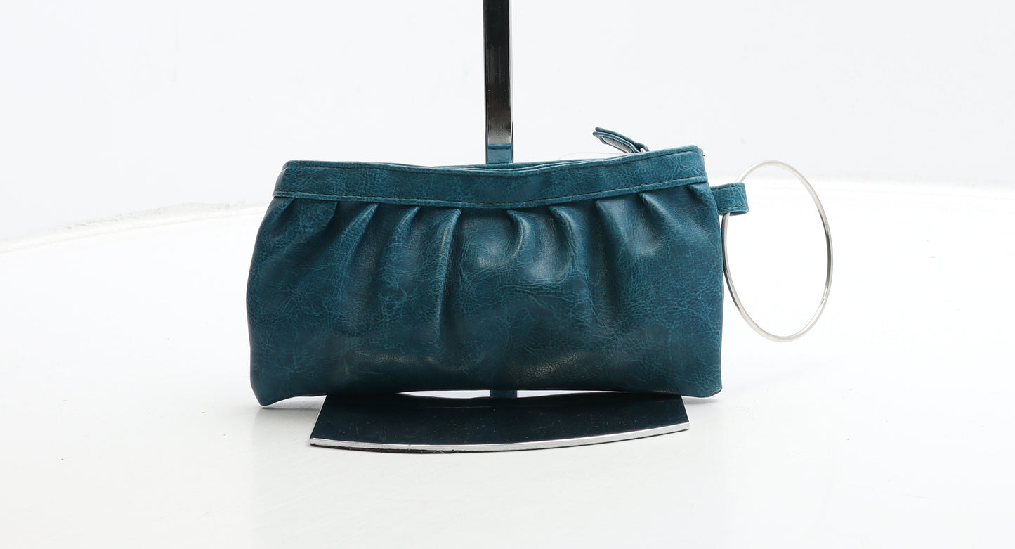 New Look Womens Blue Polyurethane Clutch Size Small