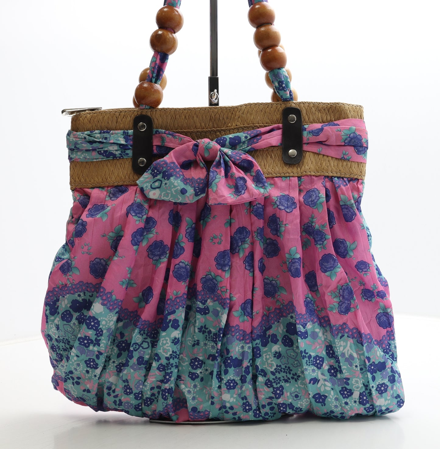JGL Womens Multicoloured Floral Polyester Top Handle Bag Size Medium