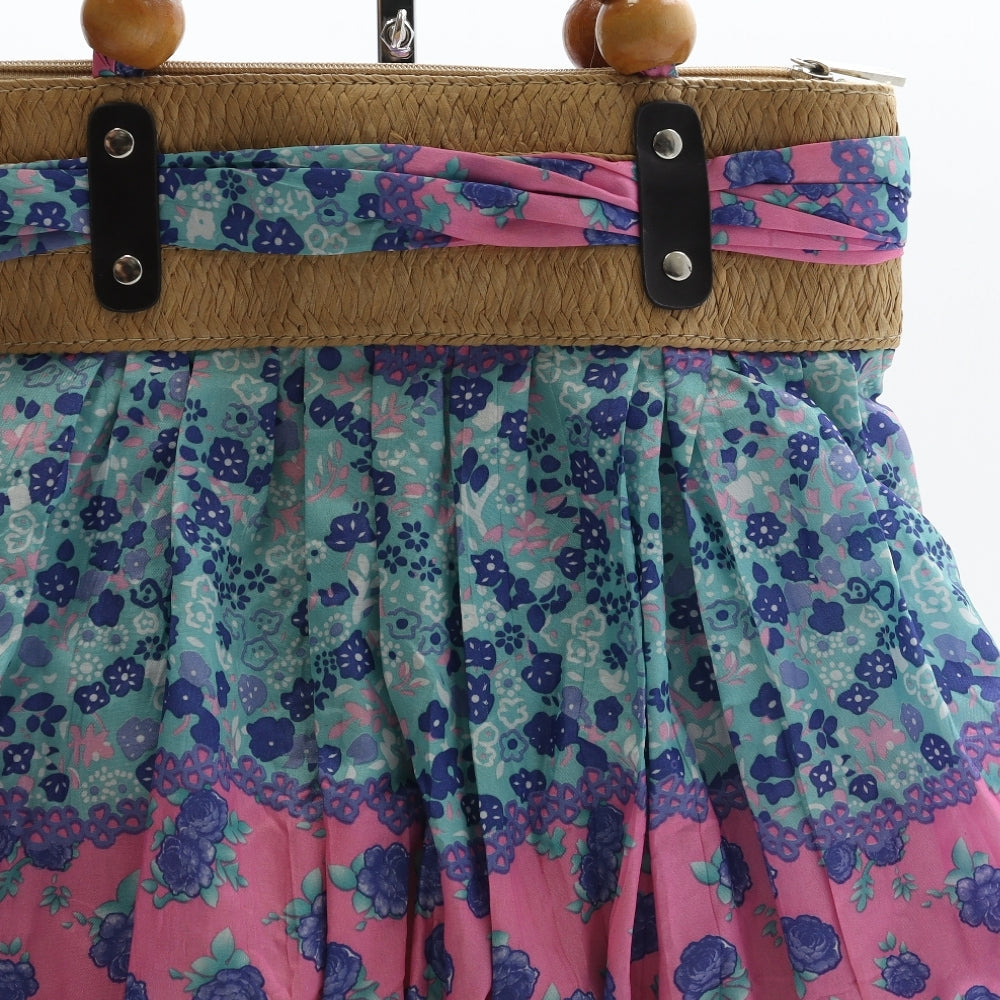 JGL Womens Multicoloured Floral Polyester Top Handle Bag Size Medium
