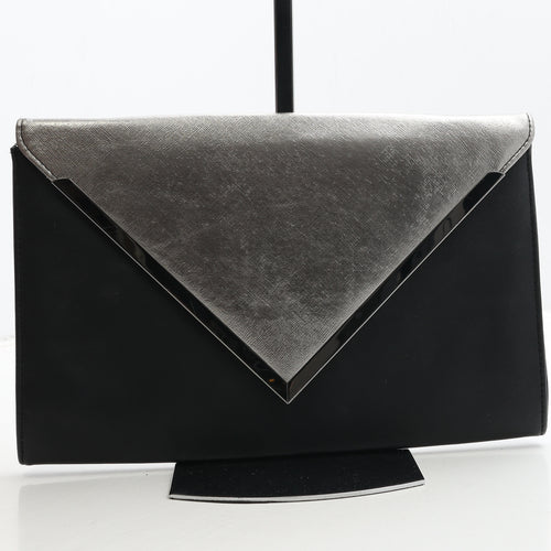 Atmosphere Womens Black Polyurethane Clutch Size Medium