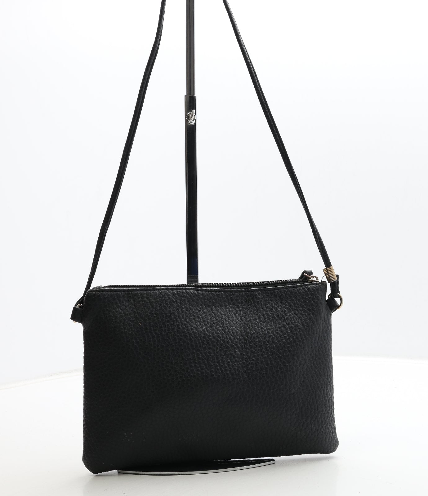 New Look Womens Black Polyurethane Crossbody Size Small