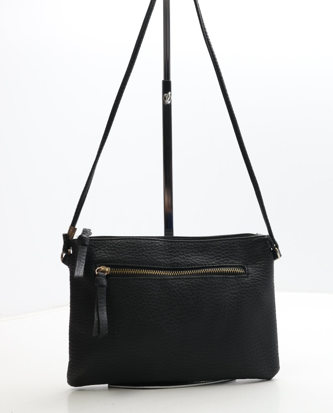 New Look Womens Black Polyurethane Crossbody Size Small