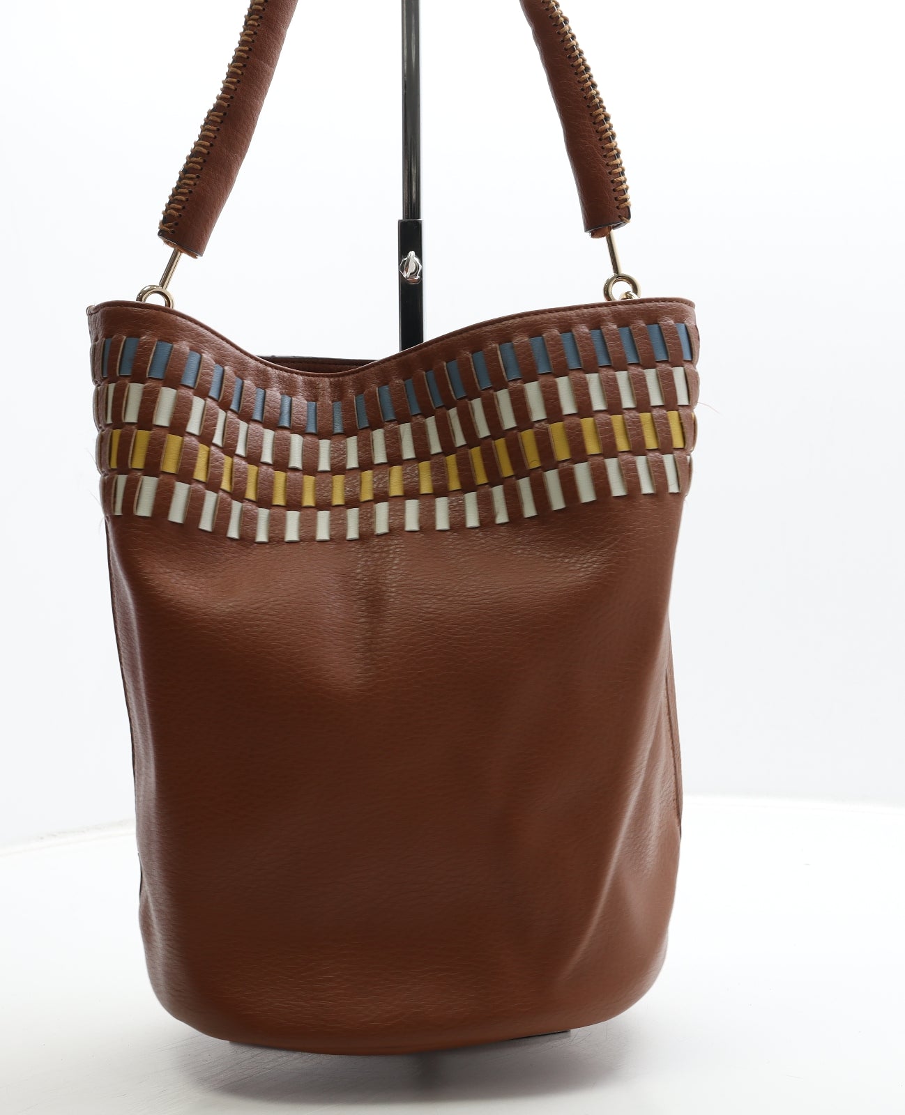 NEXT Womens Brown Polyurethane Top Handle Bag Size Large