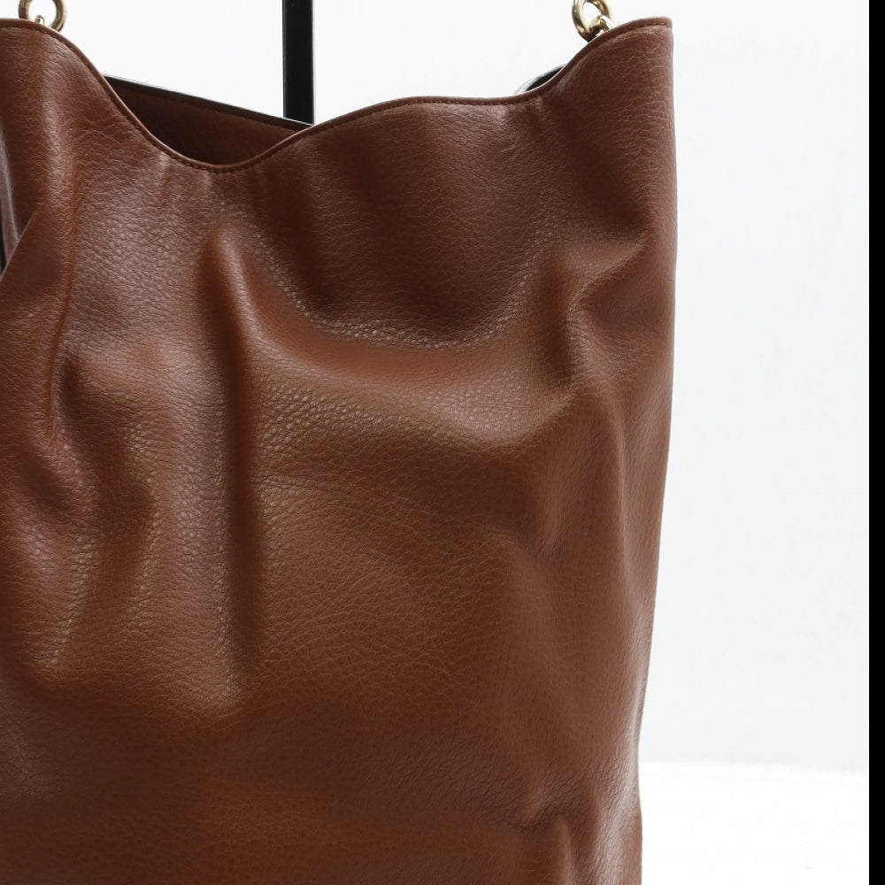 NEXT Womens Brown Polyurethane Top Handle Bag Size Large