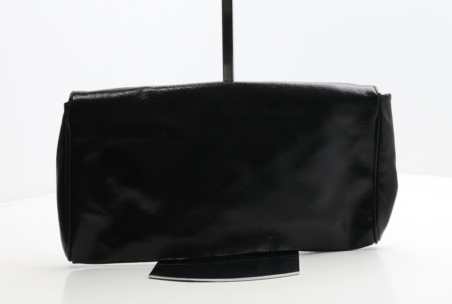 John Lewis Womens Black PVC Clutch Size Medium