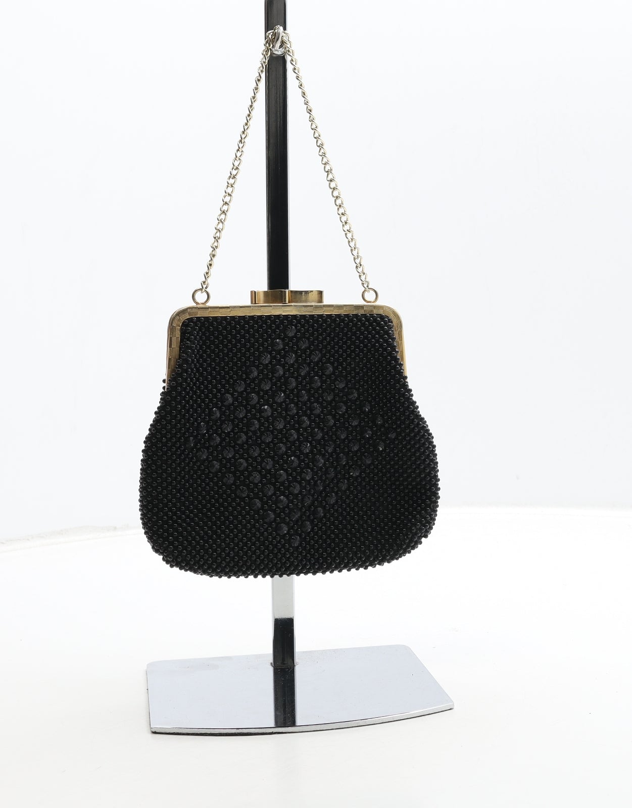 Golden Name Womens Black Polyester Top Handle Bag Size Small