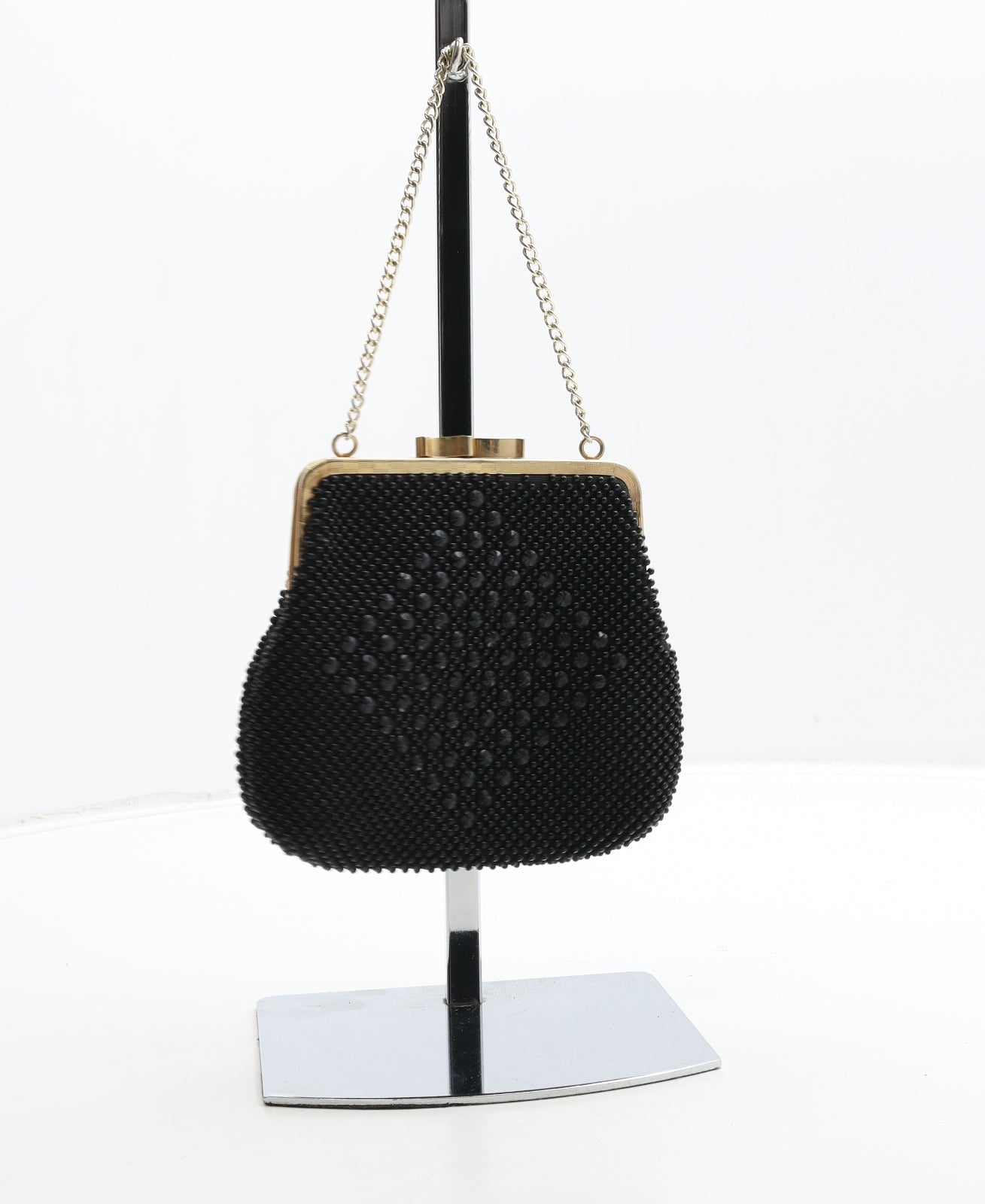 Golden Name Womens Black Polyester Top Handle Bag Size Small