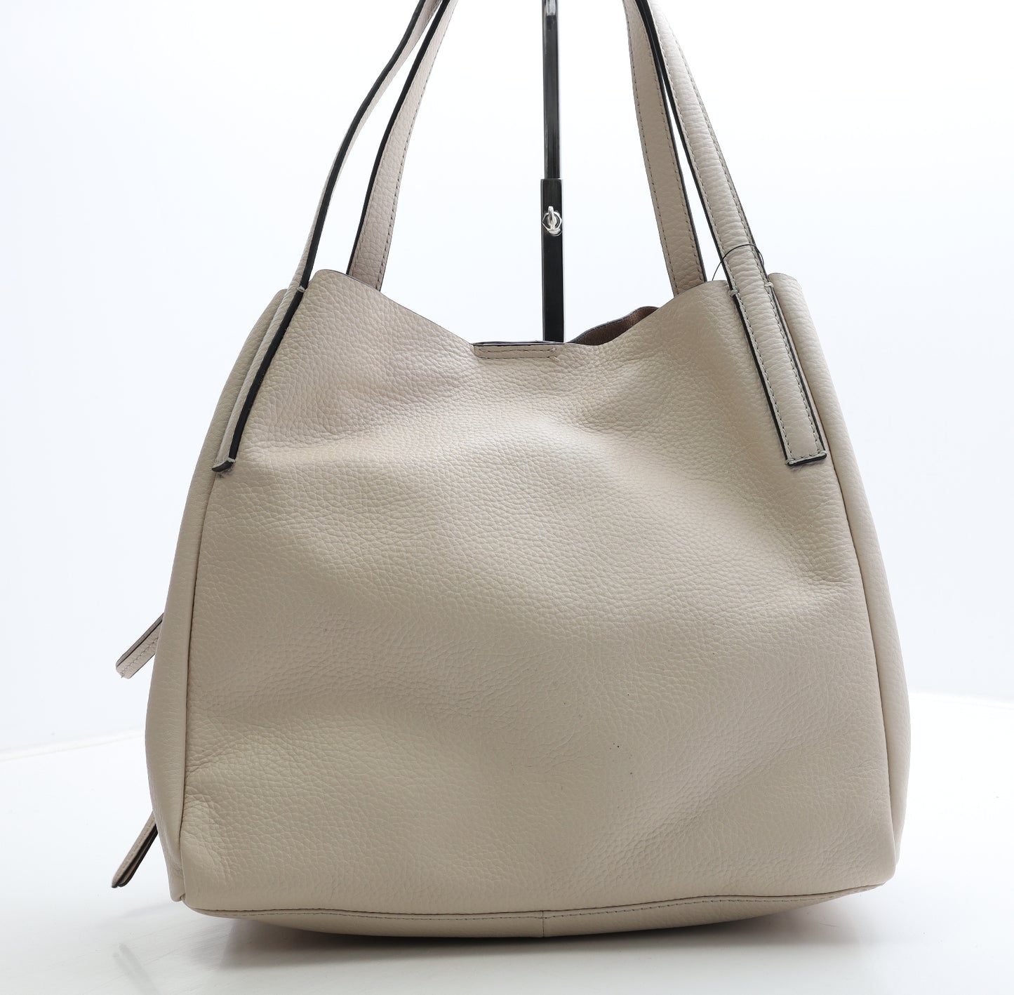 Marks and Spencer Womens Beige Leather Top Handle Bag Size Large