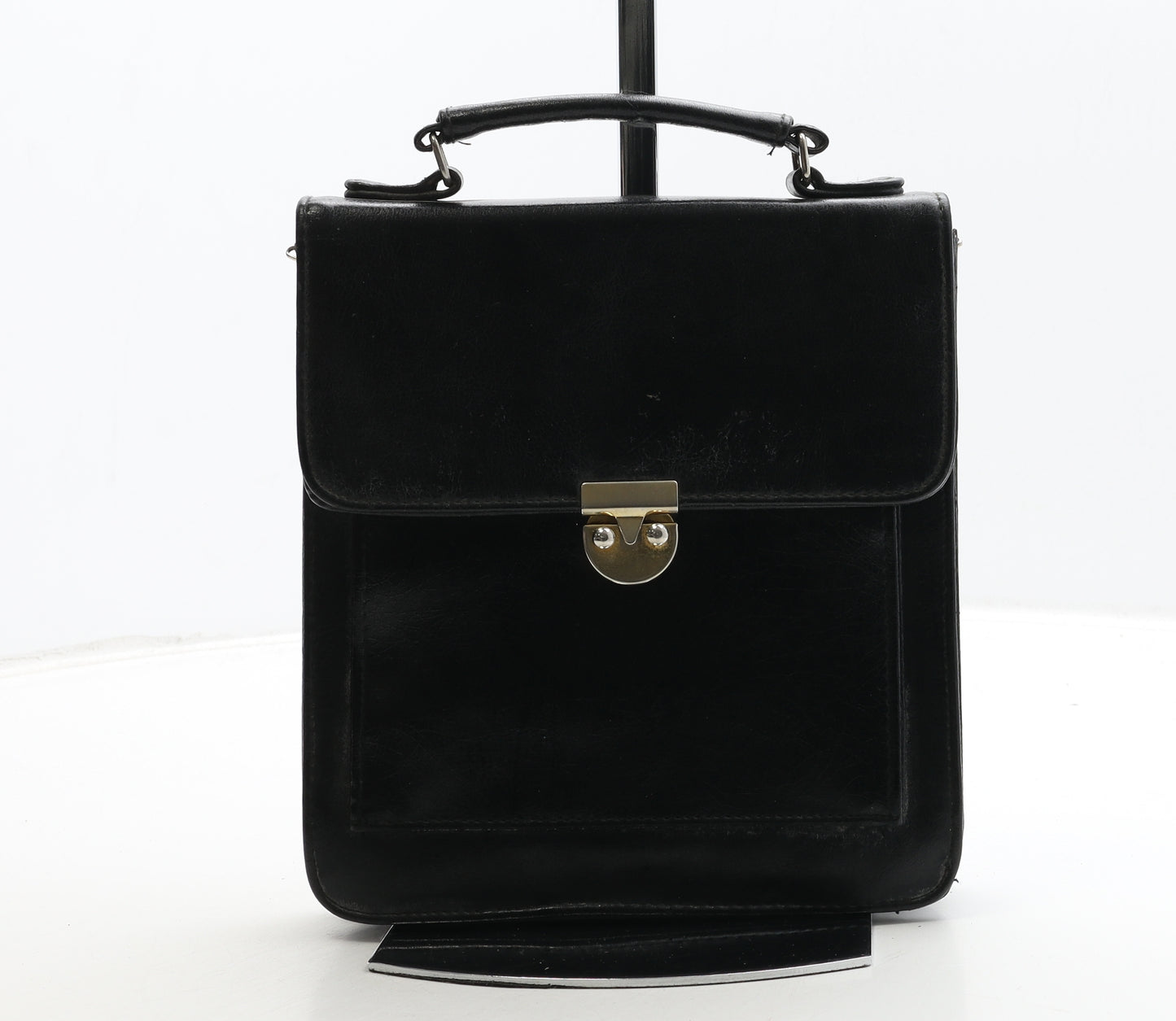 Barrett Womens Black Leather Top Handle Bag Size Medium