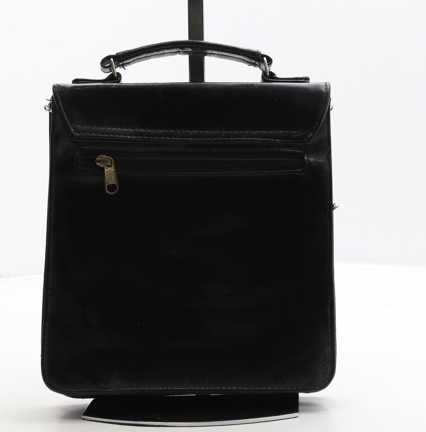 Barrett Womens Black Leather Top Handle Bag Size Medium