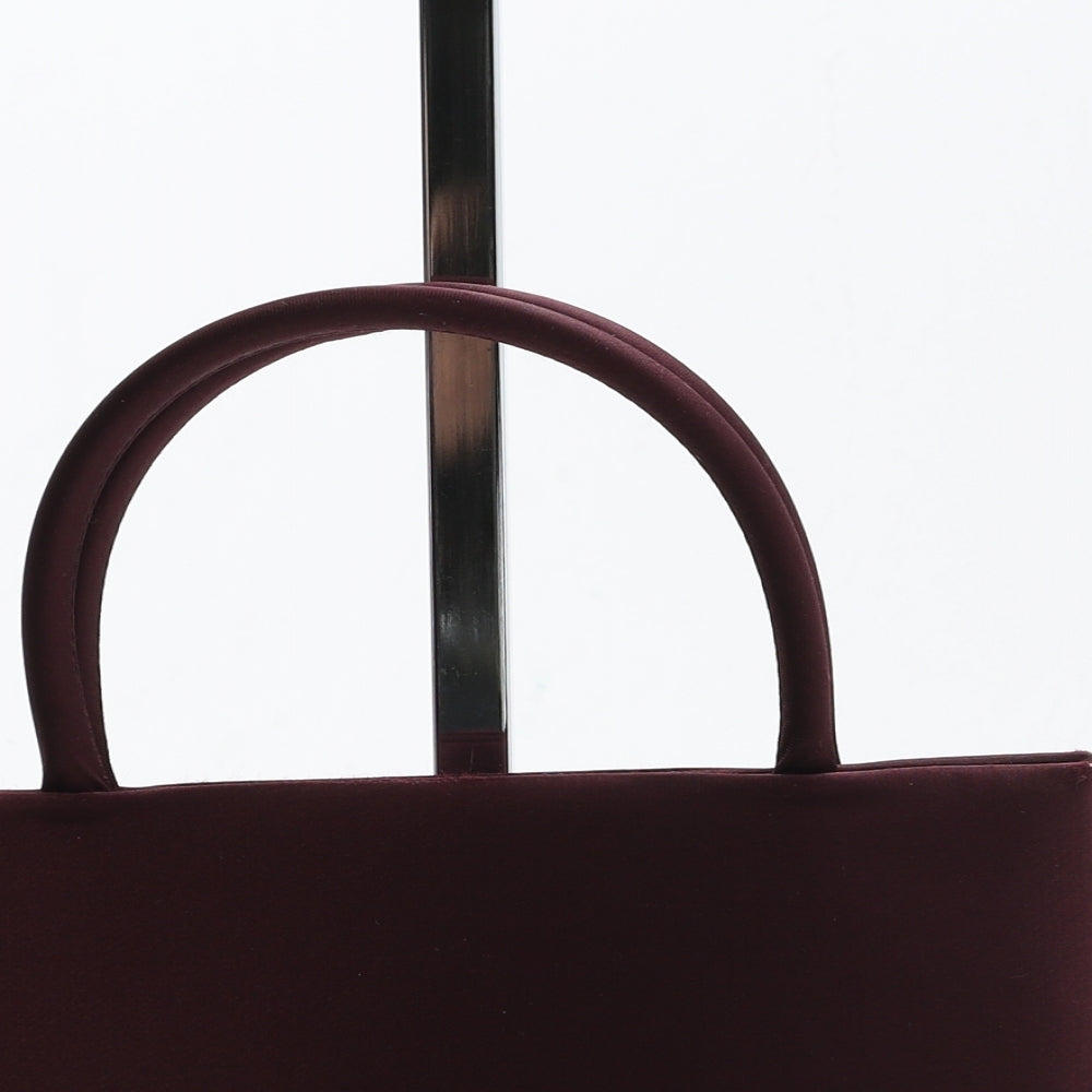 Marks and Spencer Womens Burgundy Polyester Top Handle Bag Size Small